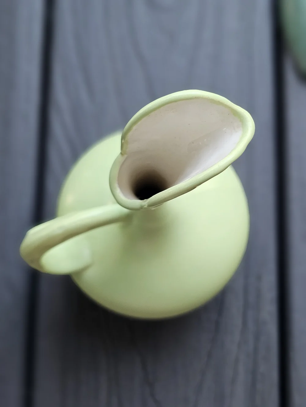 Vintage Niloak Pottery Rooster Ewer Pitcher Vase Matte Chartreuse Green MCM